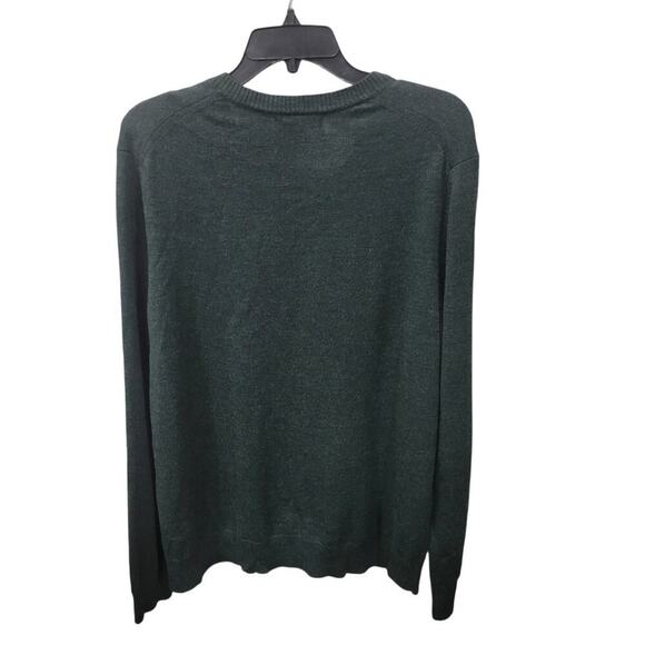 Banana Republic Men's Extra Fine Merino Wool Pullover Sweater Large Green - Picture 5 of 10